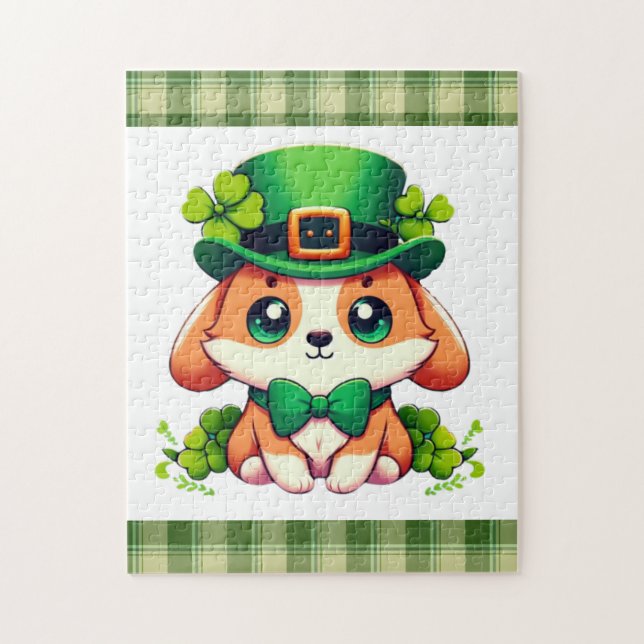 Saint Patricks' Day puppy  Jigsaw Puzzle (Vertical)