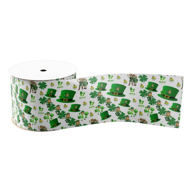 Saint Patrick's Day Ribbon Grosgrain Ribbon (Spool)