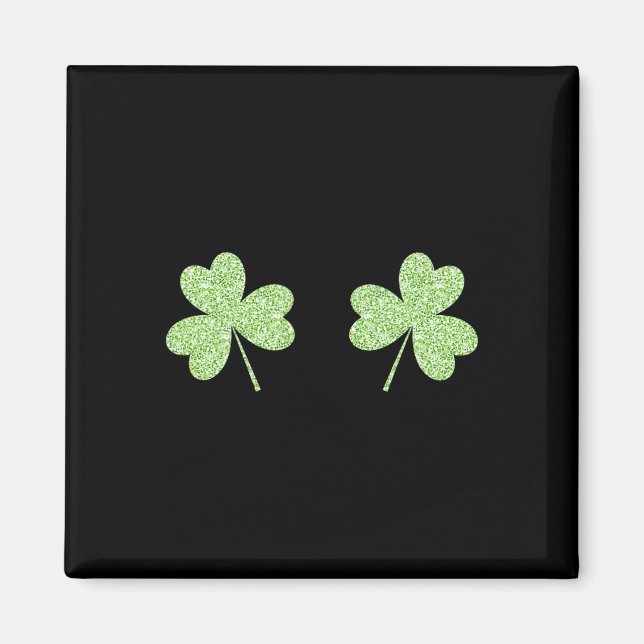 Saint Patricks Day Shamrock Breast St.patrick's Da Magnet (Front)