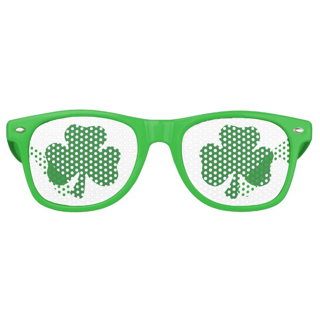 Saint Patrick's Day Shamrock Party Glasses (Front)