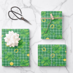 Saint Patrick's Day Shamrock Wrapping Paper Sheet