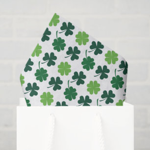 Saint Patrick's day shamrocks four leaf clover  Tissue Paper