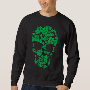 Saint Patrick's Day Shamrocks Skull Sweatshirt