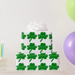 Saint Patrick's Day Shamrocks Wrapping Paper