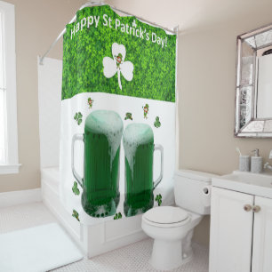 Saint Patrick's Day Shower Curtain Beer