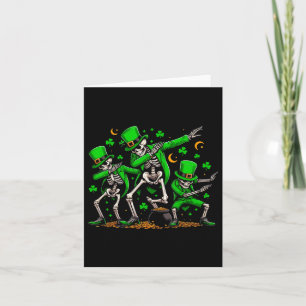 Saint Patrick's Day Skeleton Dancing Shamrock2 Card