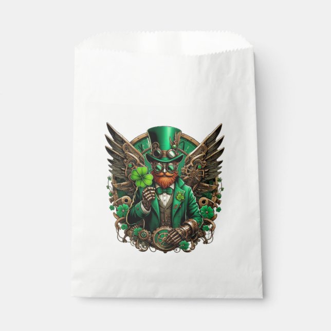 Saint Patrick's Day steampunk clover Favour Bag (Front)
