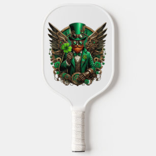 Saint Patrick's Day steampunk clover Pickleball Paddle