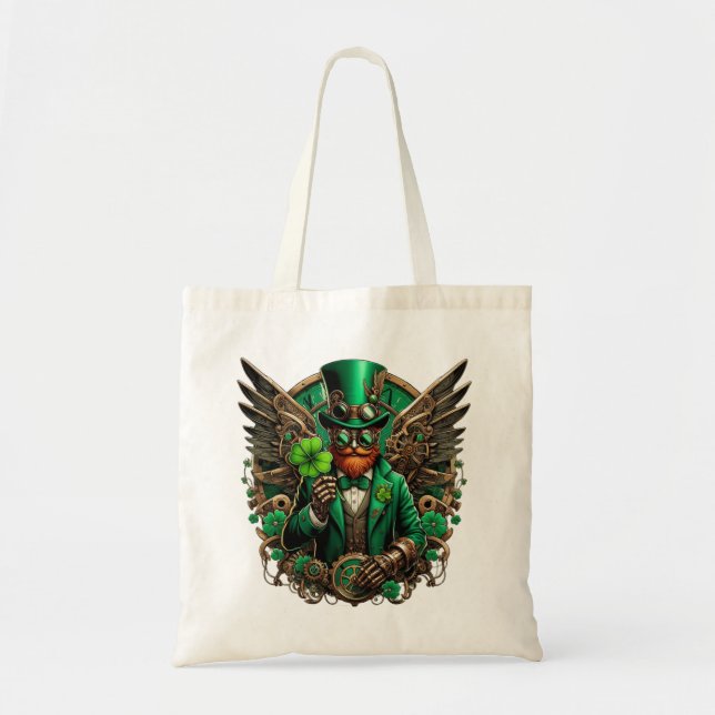 Saint Patrick's Day steampunk clover Tote Bag (Front)