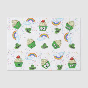 Saint Patrick's Day Tissue Paper Cupcake