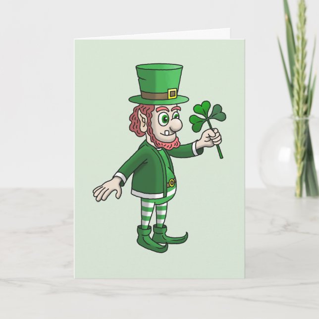 Saint Patrick's Day with Leprechaun Card (Front)