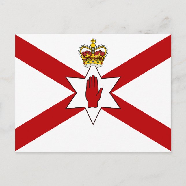 Saint Patrick'S For Northern Ireland Crowned flag Postcard (Front)