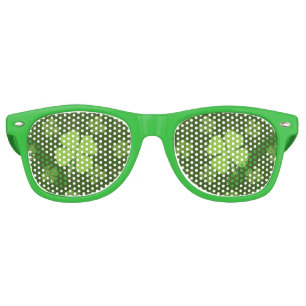 SAINT PATRICKS FOUR LEAF CLOVER RETRO SUNGLASSES