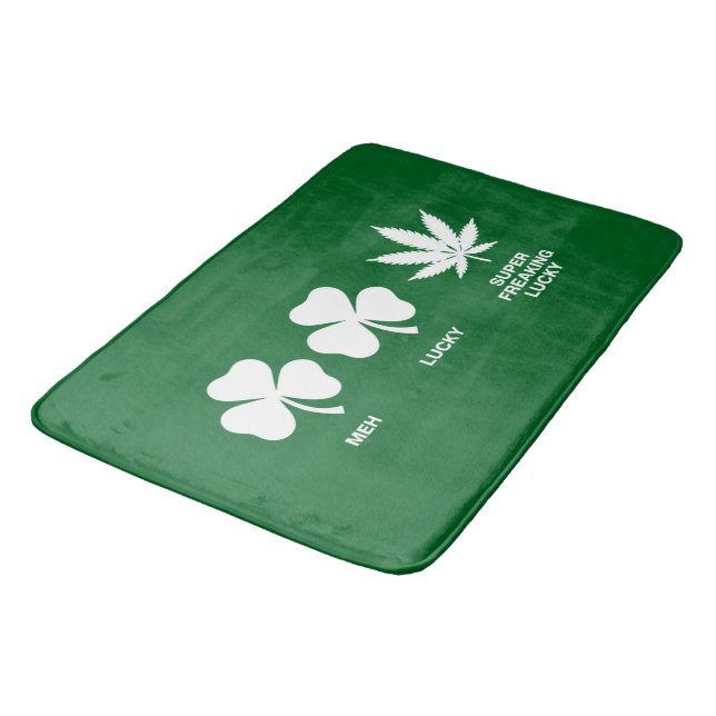 Saint Patricks Funny Party for Guys  Bath Mat (Angled)