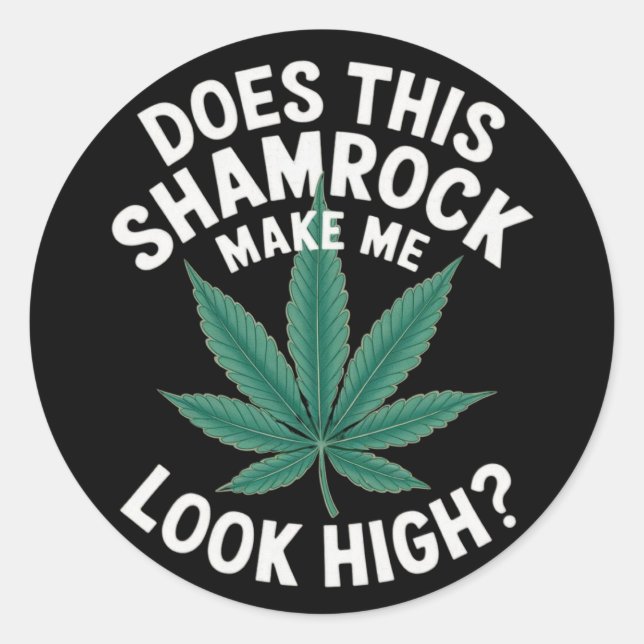 Saint Patricks Funny Party for Guys Great Parade  Classic Round Sticker (Front)