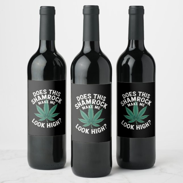 Saint Patricks Funny Party for Guys Great Parade  Wine Label (Bottles)