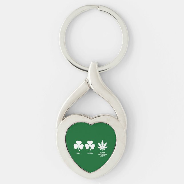 Saint Patricks Funny Party for Guys  Key Ring (Front)