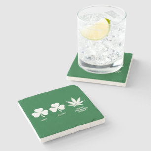 Saint Patricks Funny Party for Guys Stone Coaster