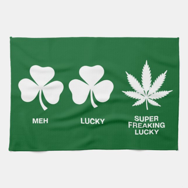 Saint Patricks Funny Party for Guys  Tea Towel (Horizontal)