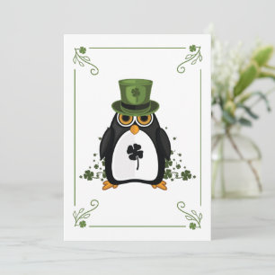Saint Patrick's Penguin Holiday Card