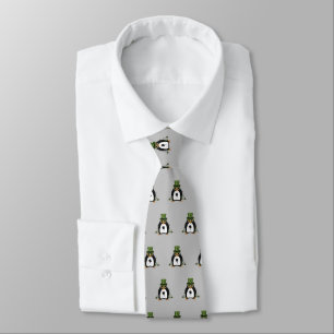 Saint Patrick's Penguin Tie