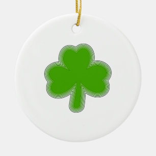 Saint Patrick'S Shamrock Drawing Ceramic Tree Decoration
