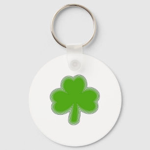 Saint Patrick's Shamrock Drawing Key Ring