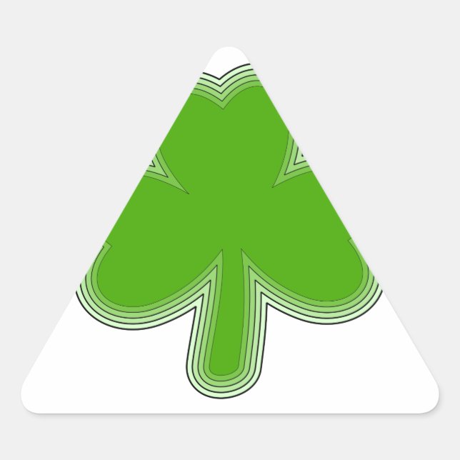 Saint Patrick's Shamrock Drawing Triangle Sticker (Front)