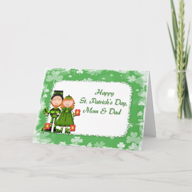 Saint Pats Mum and Dad Card (Front)