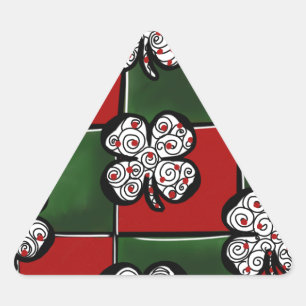 Saint Patty Art Design Triangle Sticker