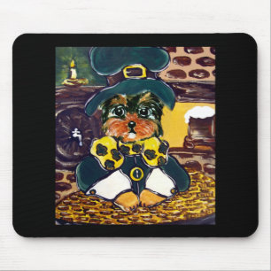 Saint Patty Yorkie Poo Mouse Pad