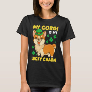Saint Patty's Day Theme Irish Corgi Dog Humour T-Shirt