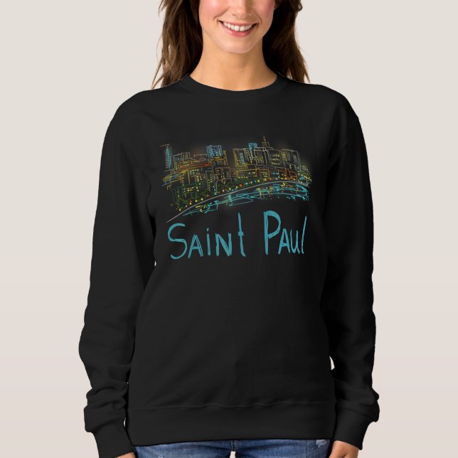 Saint Paul City Minnesota souvenir  for men women  Sweatshirt (Front)
