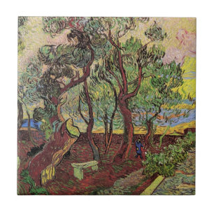 Saint Paul Hospital and Garden by Vincent van Gogh Ceramic Tile