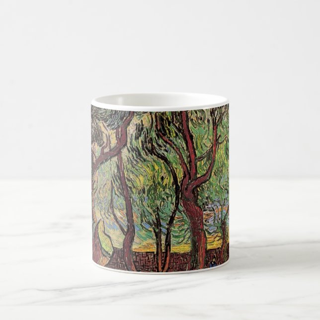 Saint Paul Hospital and Garden by Vincent van Gogh Coffee Mug (Center)