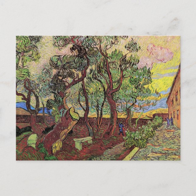 Saint Paul Hospital and Garden by Vincent van Gogh Postcard (Front)