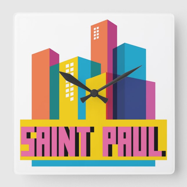 Saint Paul in Design Square Wall Clock (Front)