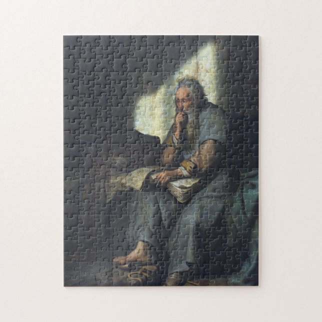 Saint Paul in Prison by Rembrandt Jigsaw Puzzle (Vertical)