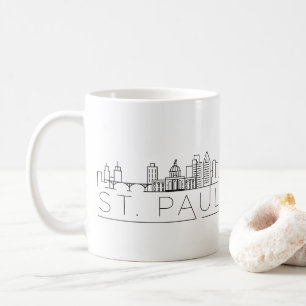 Saint Paul, Minnesota   City Stylised Skyline Coffee Mug