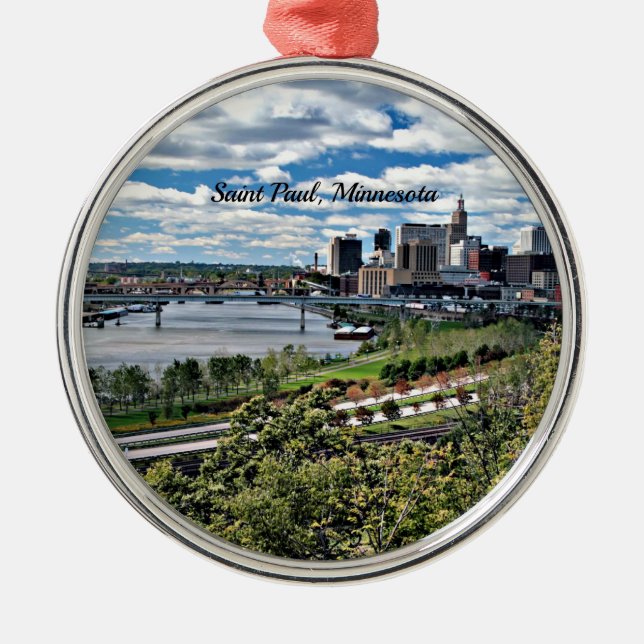 Saint Paul, Minnesota Landscape Metal Tree Decoration (Front)