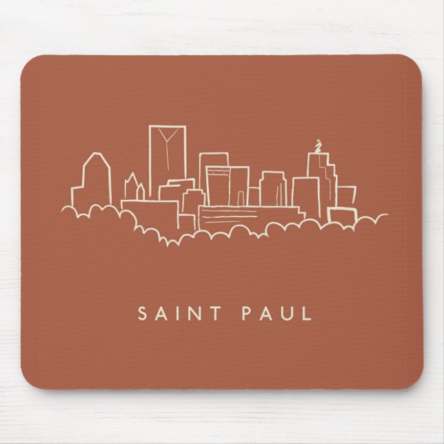 Saint Paul, Minnesota Skyline Mouse Pad (Front)