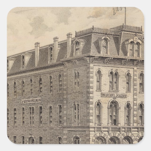 Saint Paul Press Company Square Sticker (Front)