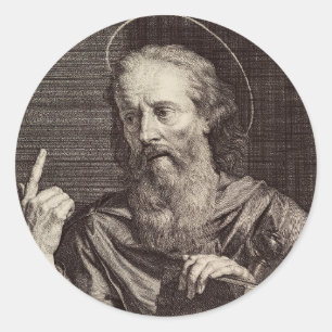 Saint Paul the Apostle by Philippe de Champaigne Classic Round Sticker
