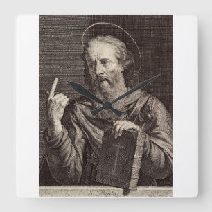 Saint Paul the Apostle by Philippe de Champaigne Square Wall Clock