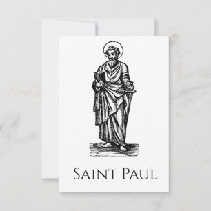 Saint Paul the Apostle Holy Card Pater Noster