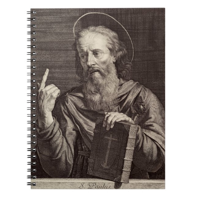 Saint Paul the Apostle Patron Saint of Writers Notebook (Front)