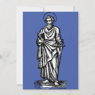 Saint Paul the Apostle with Sword Sacred Art Invitation