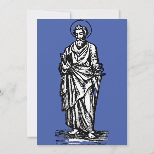 Saint Paul the Apostle with Sword Sacred Art Invitation (Front)