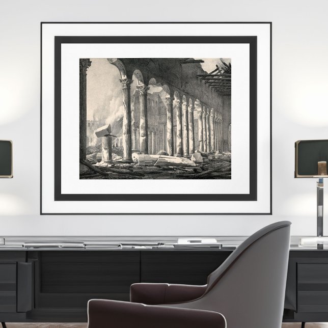 Saint Paul's Basilica Rome After 1823 Fire Poster (Frame not included.)