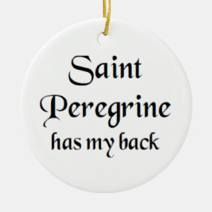 saint peregrine ceramic ornament